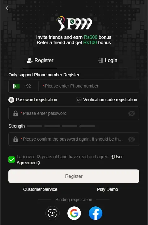 P999 REGISTER